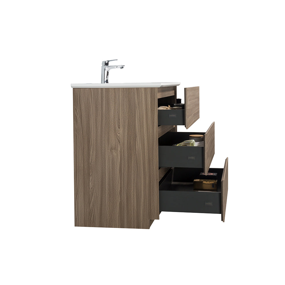 Freda-Freestanding Bathroom Vanity with Artificial Stone Integrated Top&Sink