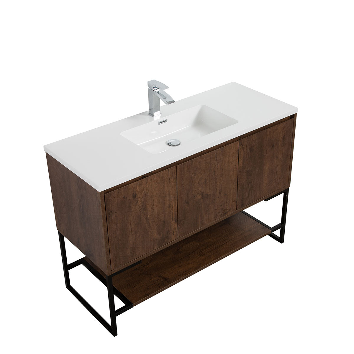 Allen V9006 48" Rose wood Vanity & resin Sink
