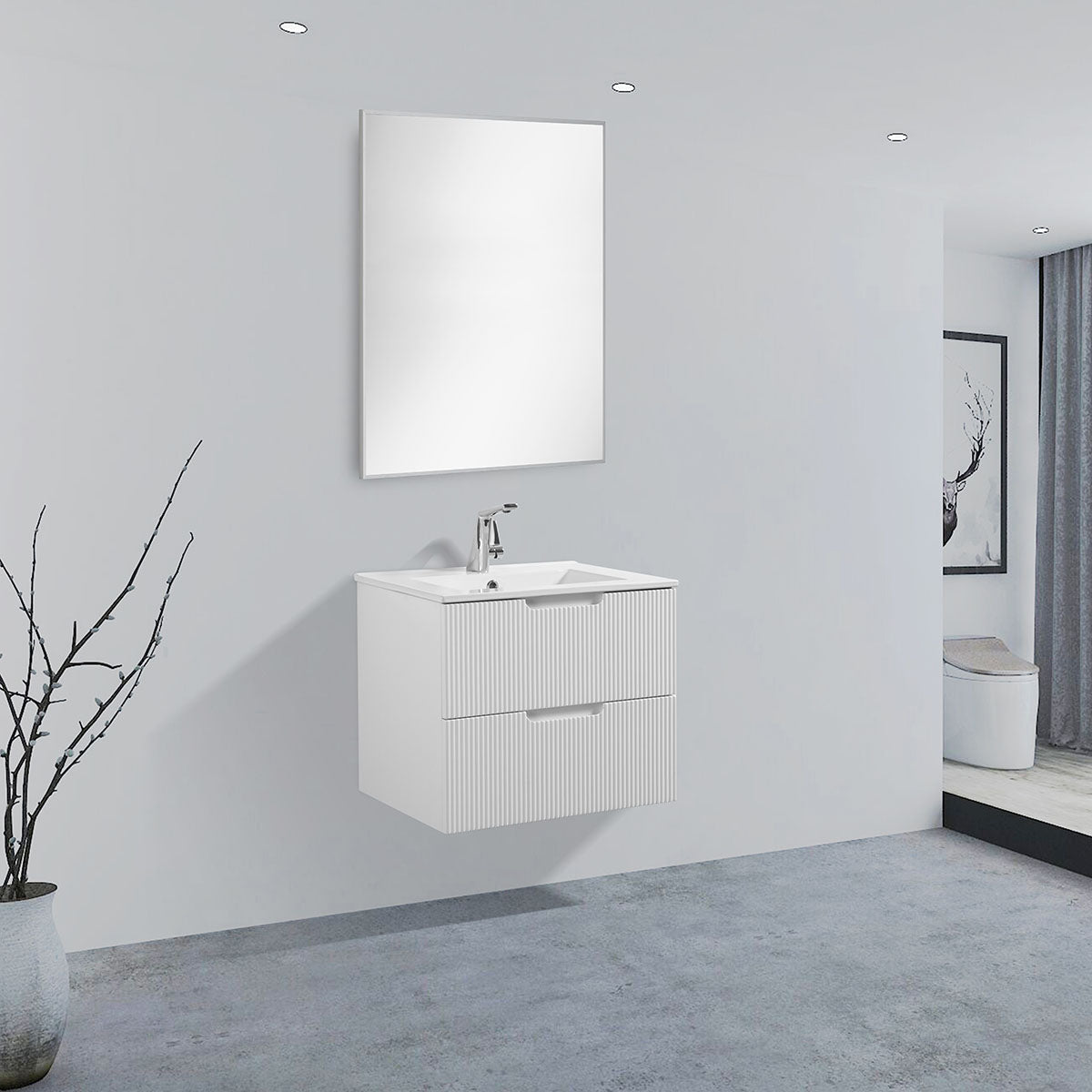 Nora 24" Wall Hung Vanity & Ceramic