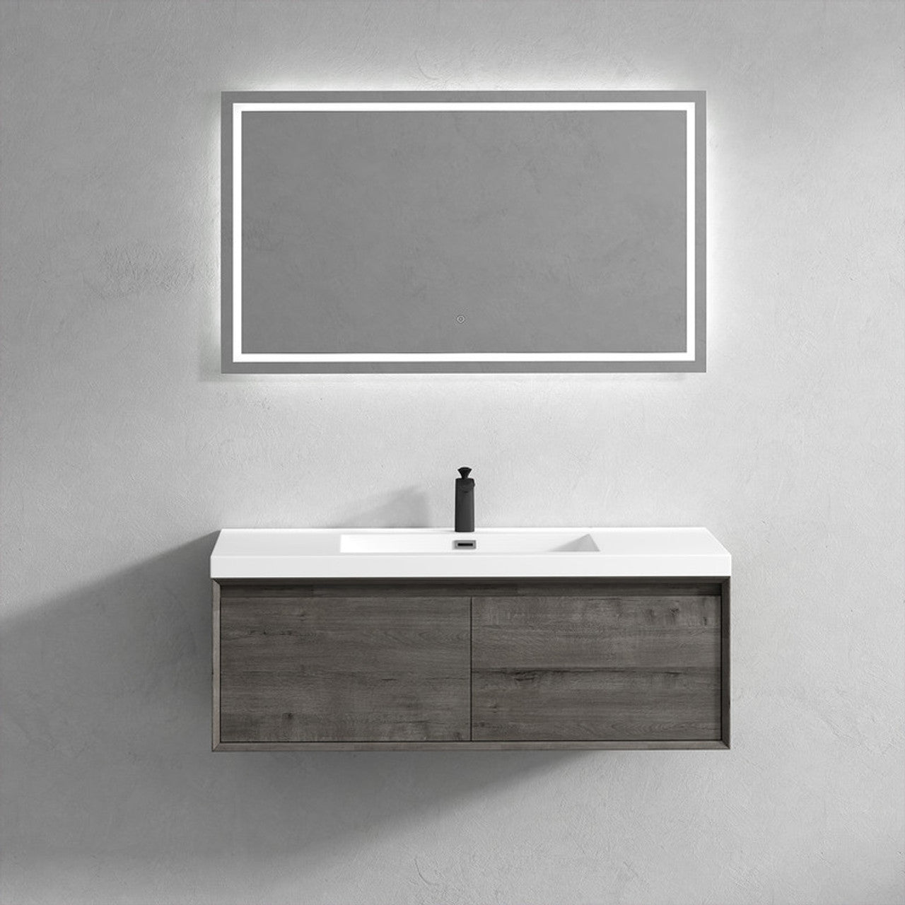 BELLA ''48 inch WALL MOUNTED VANITY WITH ACRYLIC TOP
