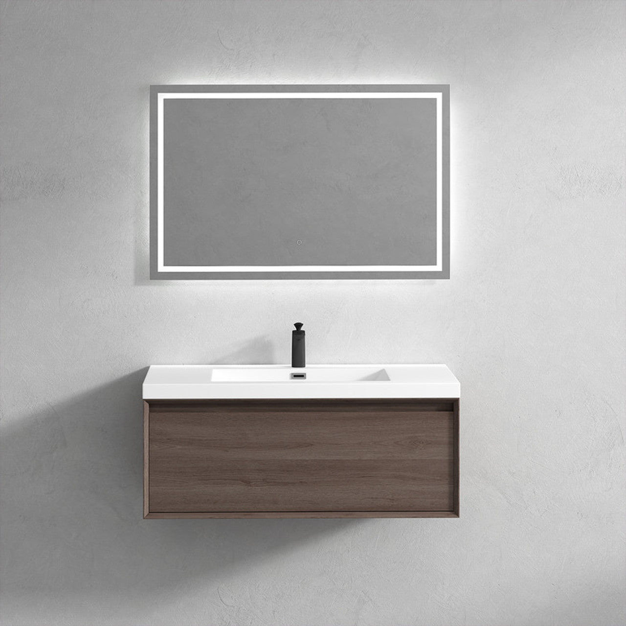 BELLA ''42 inch WALL MOUNTED VANITY WITH ACRYLIC TOP