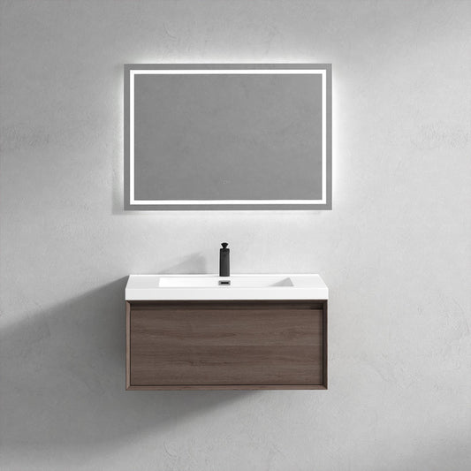 BELLA ''36 inch WALL MOUNTED VANITY WITH ACRYLIC TOP