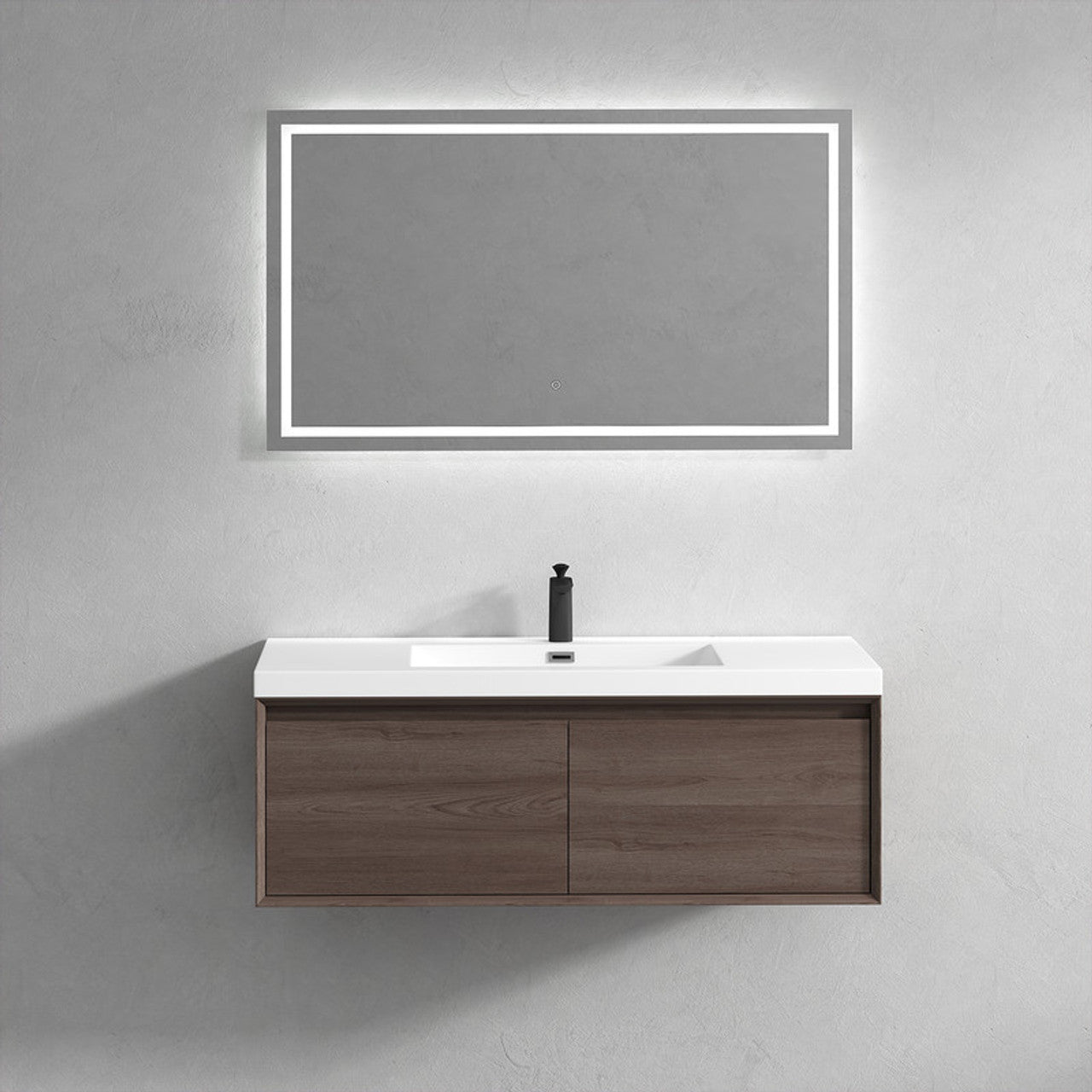 BELLA ''48 inch WALL MOUNTED VANITY WITH ACRYLIC TOP