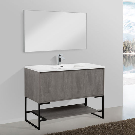 Allen V9006 48" Cement Grey Vanity & resin Sink