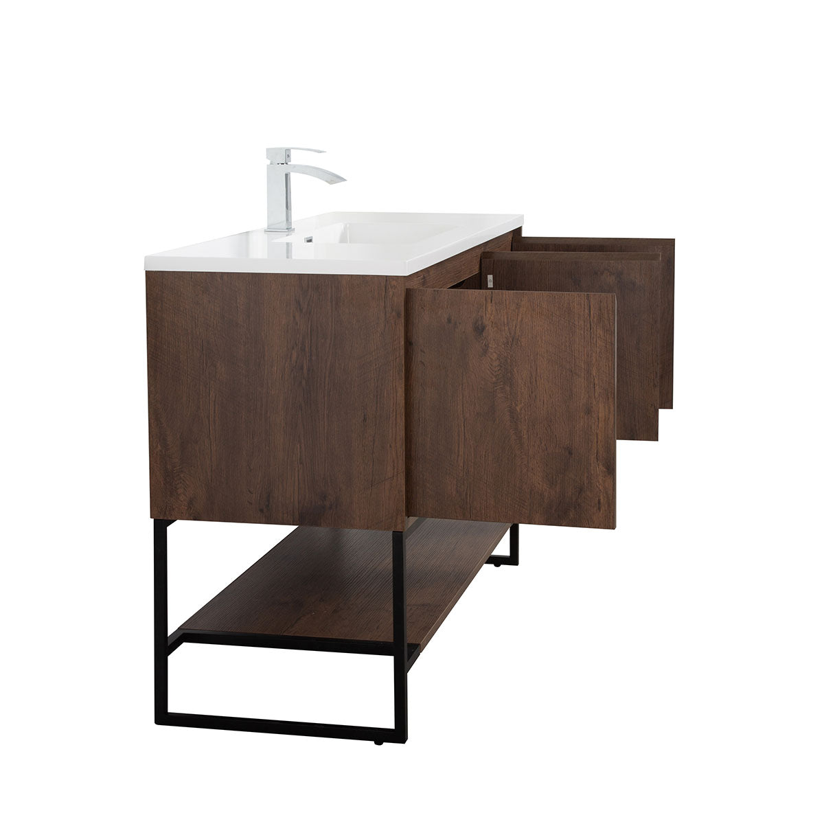 Allen V9006 48" Rose wood Vanity & resin Sink