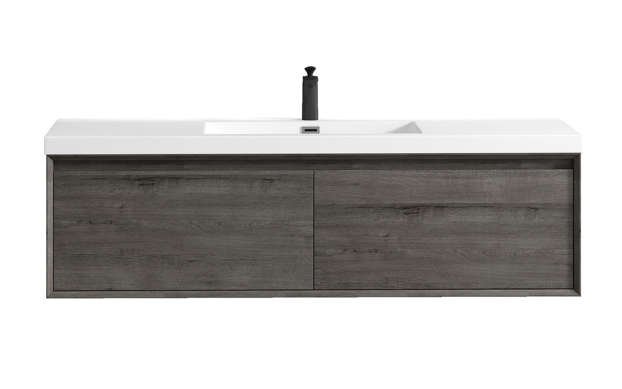 BELLA ''60 Single inch WALL MOUNTED VANITY WITH ACRYLIC TOP