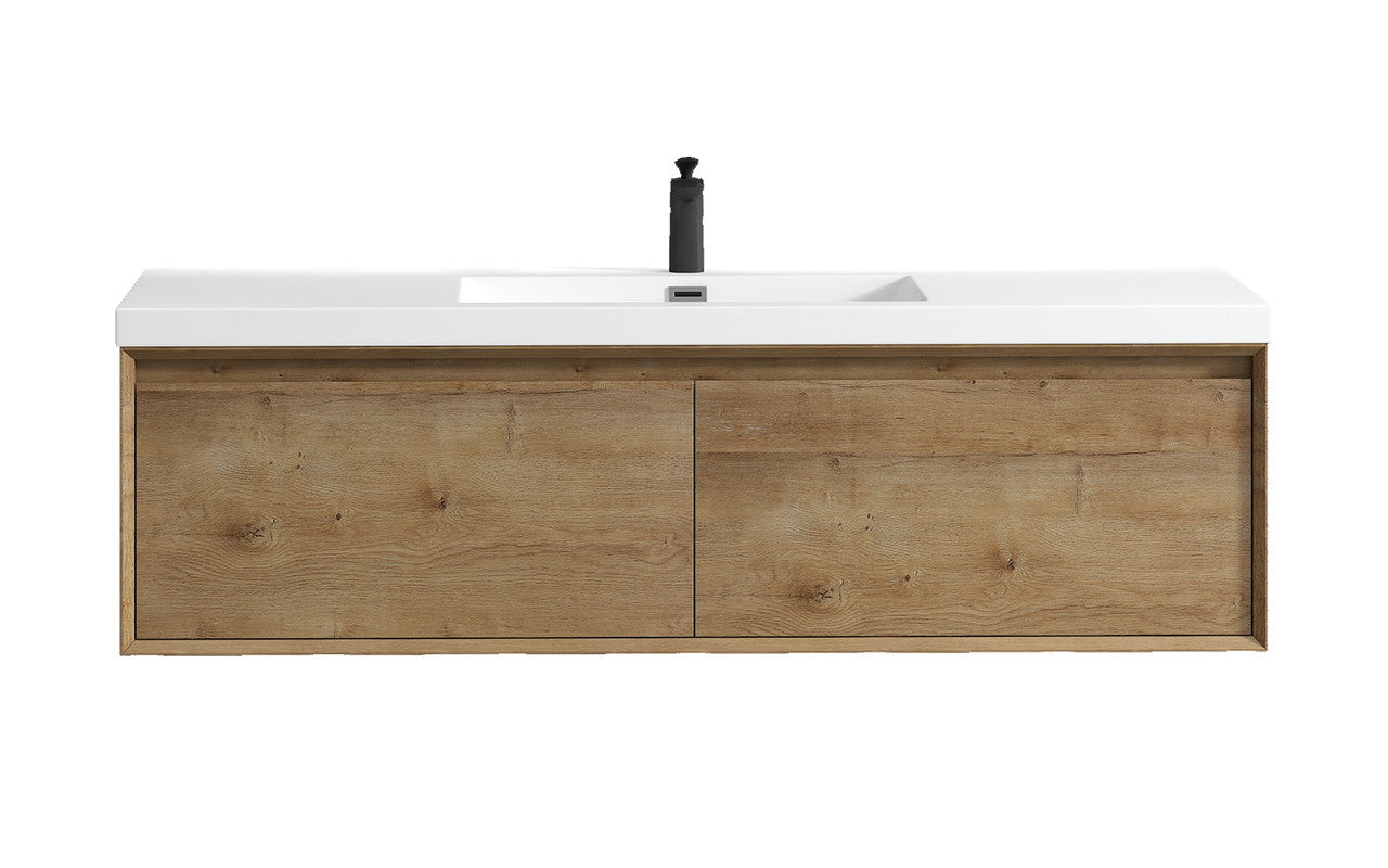 BELLA ''60 Single inch WALL MOUNTED VANITY WITH ACRYLIC TOP