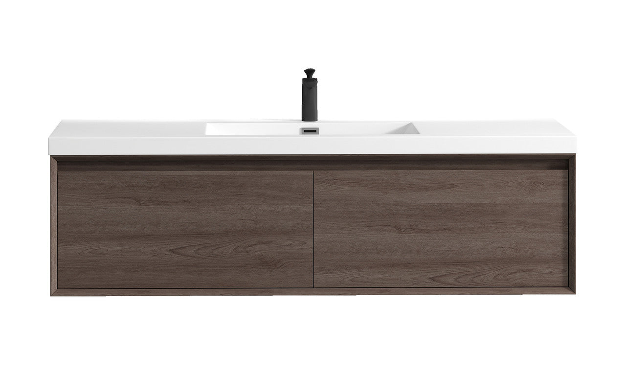 BELLA ''60 Single inch WALL MOUNTED VANITY WITH ACRYLIC TOP