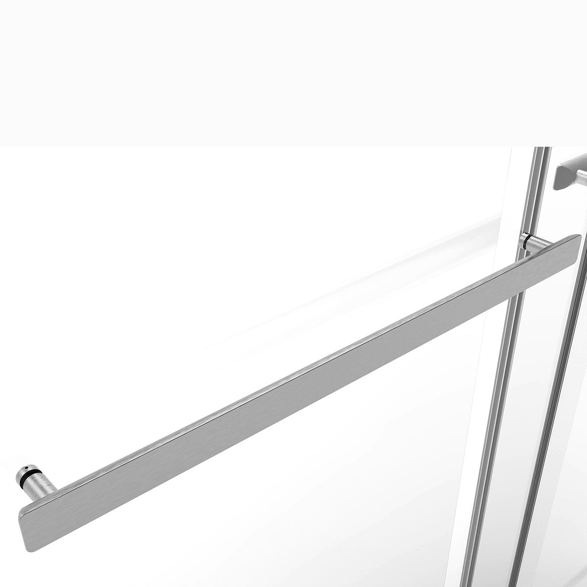 DQZ Frameless Bypass Shower Door (Brushed Nickel) (3/8") 46"-60"W x 76"H With Glass Treatment (klearteck)