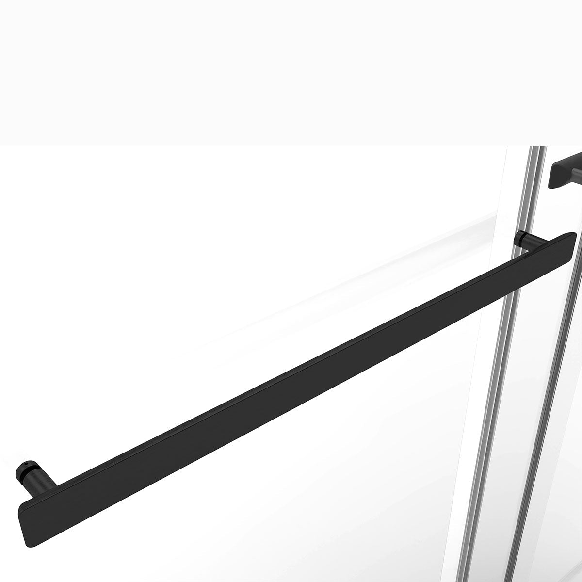 DQZ Frameless Bypass Shower Door (Matte Black) (3/8") 44"-60"W x 76"H With Glass Treatment (klearteck)