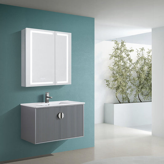 "Daniel9012" Vanity & ceramic sink Matte Grey 24inch to 36inch