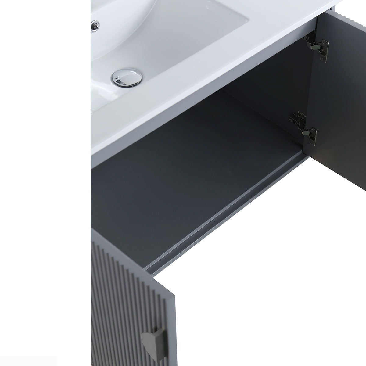 "Daniel9012" Vanity & ceramic sink Matte Grey 24inch to 36inch