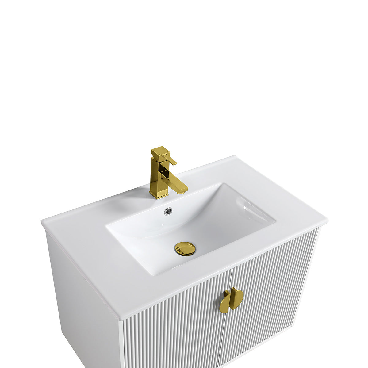 "Daniel9012"  Vanity & ceramic sink  Glossy White 24inch to 36inch
