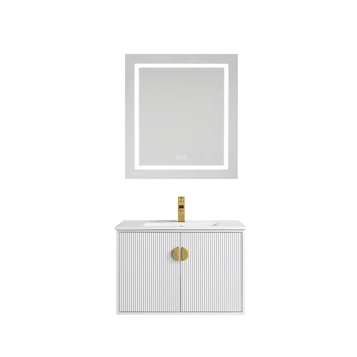 "Daniel9012"  Vanity & ceramic sink  Glossy White 24inch to 36inch