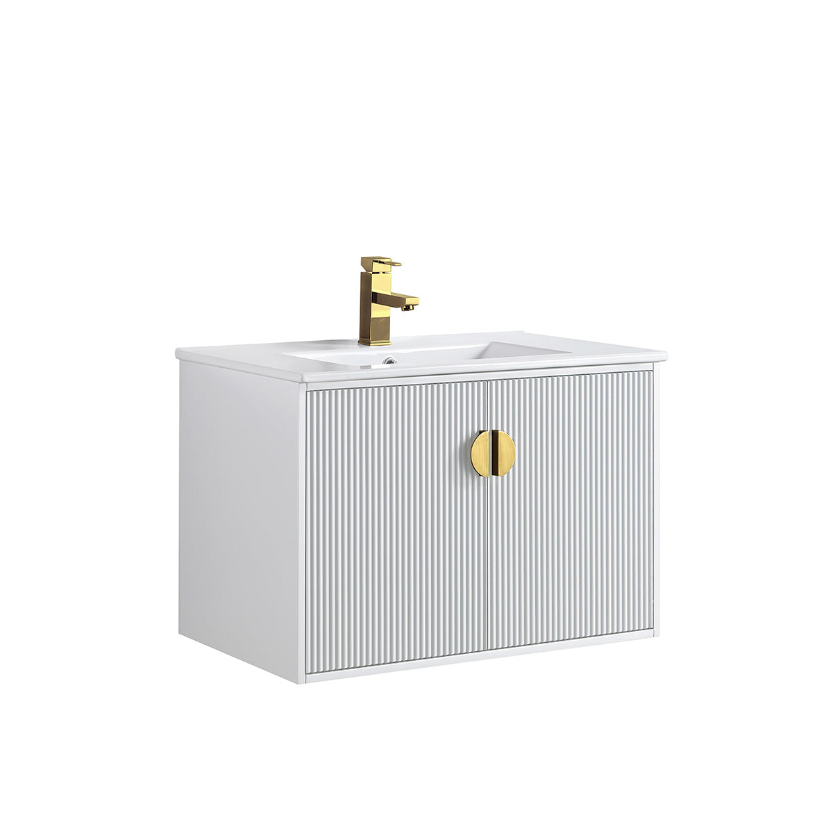 "Daniel9012"  Vanity & ceramic sink  Glossy White 24inch to 36inch