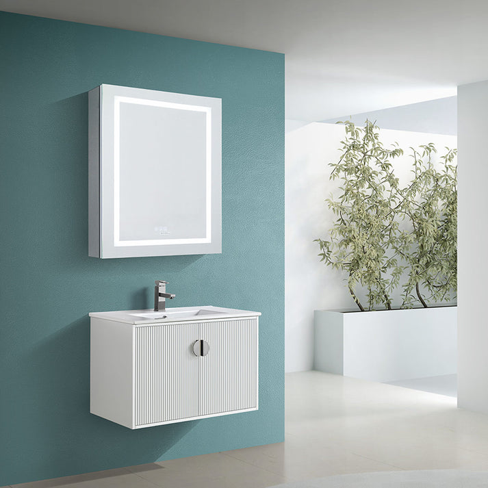 "Daniel9012"  Vanity & ceramic sink  Glossy White 24inch to 36inch