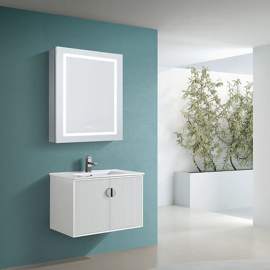 "Daniel9012"  Vanity & ceramic sink  Glossy White 24inch to 36inch