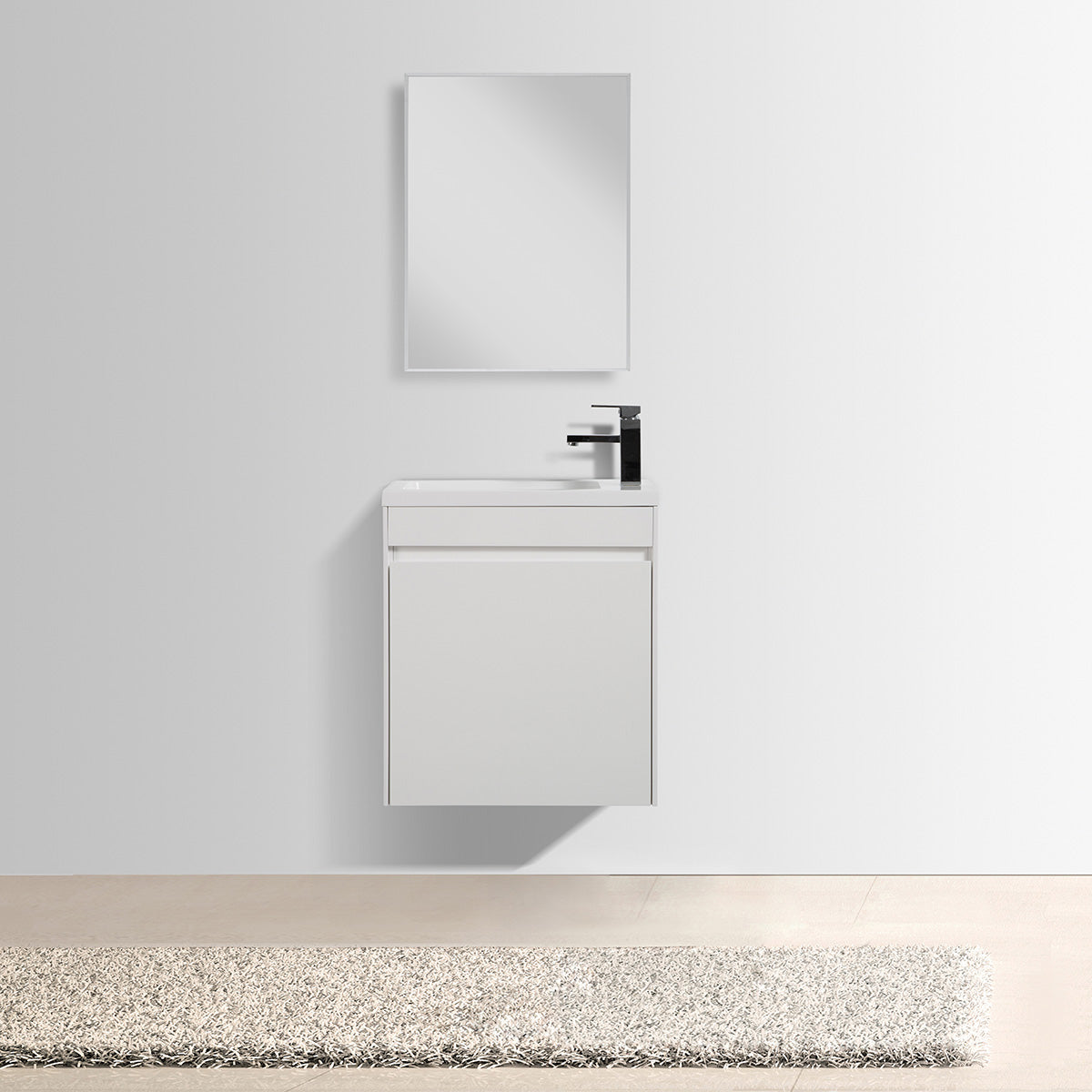 SLICE V9017 SERIES Vanity & Resin Sink Combo Glossy White