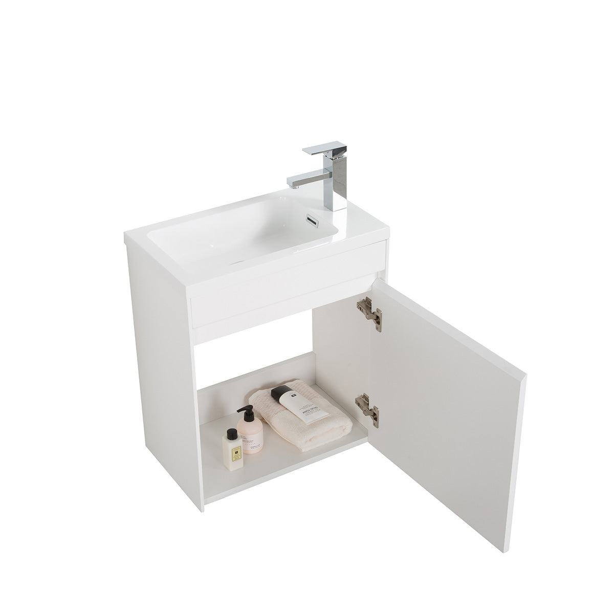 SLICE V9017 SERIES Vanity & Resin Sink Combo Glossy White