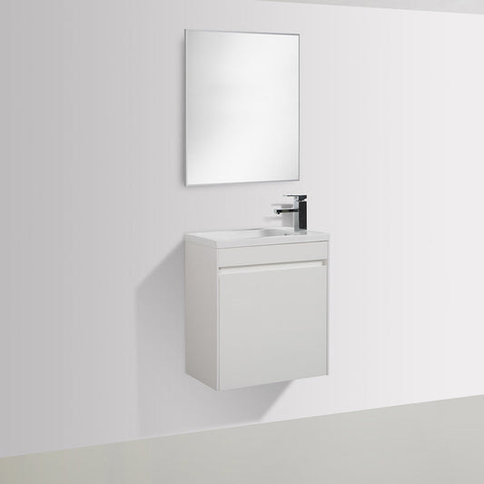 SLICE V9017 SERIES Vanity & Resin Sink Combo Glossy White