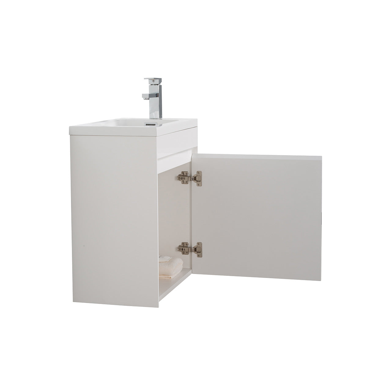 SLICE V9017 SERIES Vanity & Resin Sink Combo Glossy White