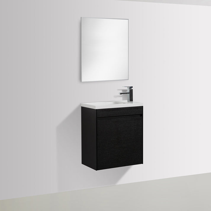 SLICE V9017 SERIES Vanity & Resin Sink Combo BLACK Oak