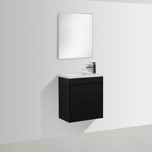 SLICE V9017 SERIES Vanity & Resin Sink Combo BLACK Oak