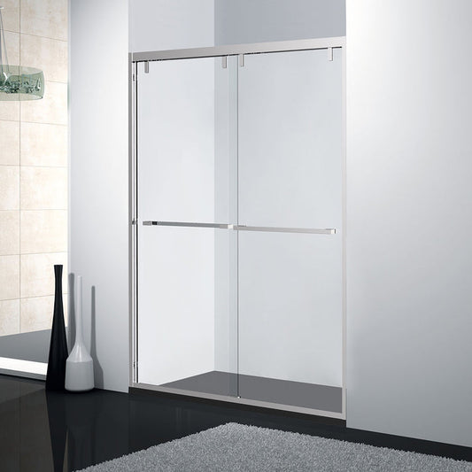 AC23 Bypass Shower Door (Brushed Nickel) (3/8") With Glass Treatment (klearteck)