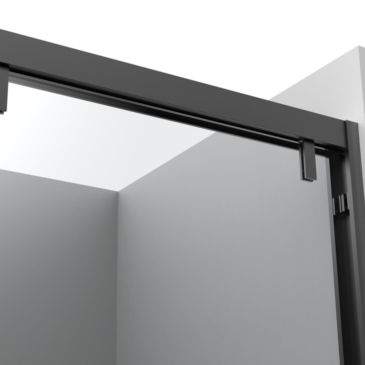 AC23 Bypass Shower Door (Matte Black) (3/8“）44"-60"W x 76"H With Glass Treatment (klearteck)