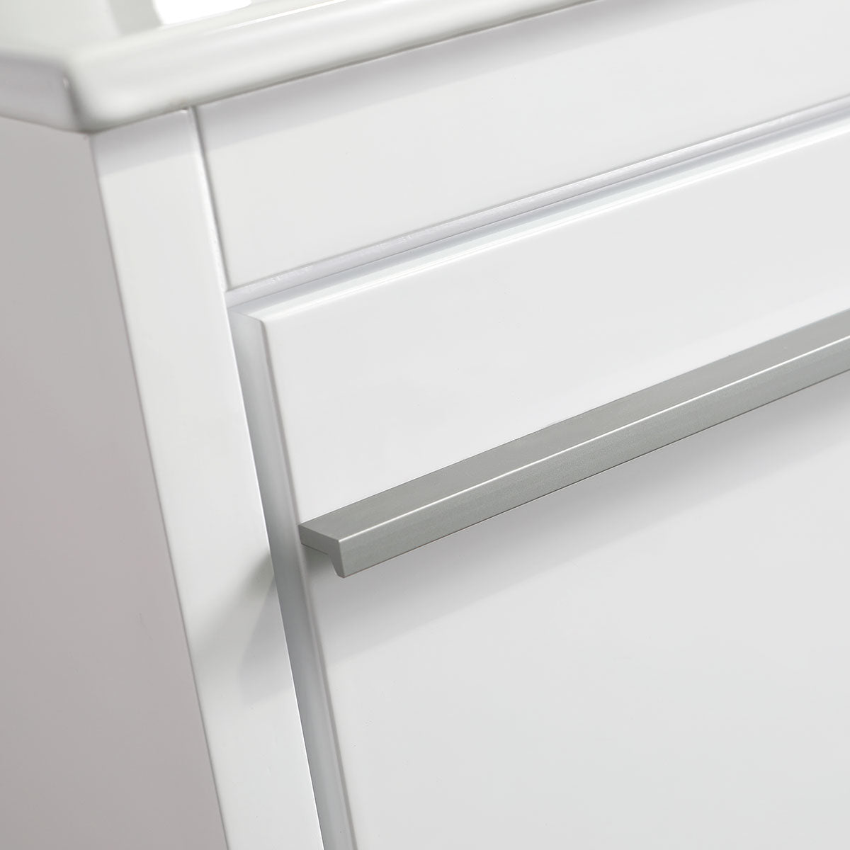 Glossy White Free standing Vanity & ceramic sink