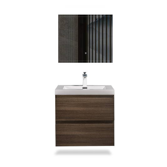 Belle-Floating Bathroom Vanity Wall Hung Vanity Unit with Faux Marble Integrated Top&Sink