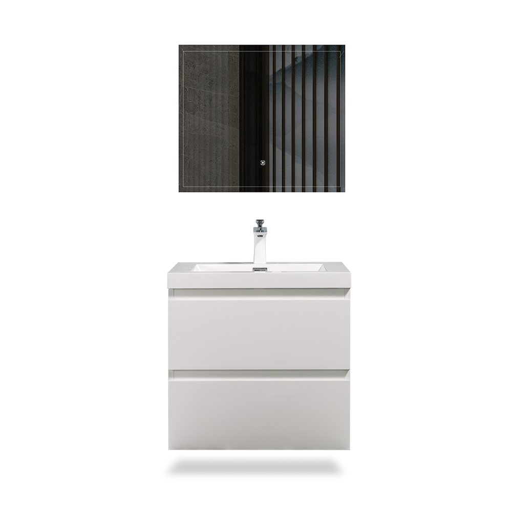 Belle-Floating Bathroom Vanity Wall Hung Vanity Unit with Faux Marble Integrated Top&Sink